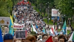 Акция в поддержку губернатора Хабаровского края Сергея Фургала. Хабаровск, 15 августа 2020